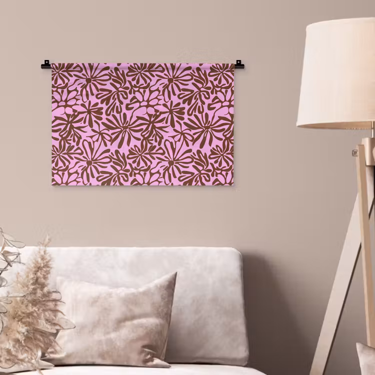 Wandkleed - Organisch - Patroon - Roze — 2
