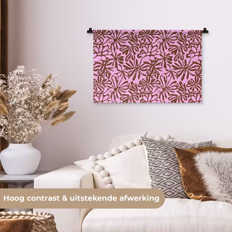 Wandkleed - Organisch - Patroon - Roze — 4