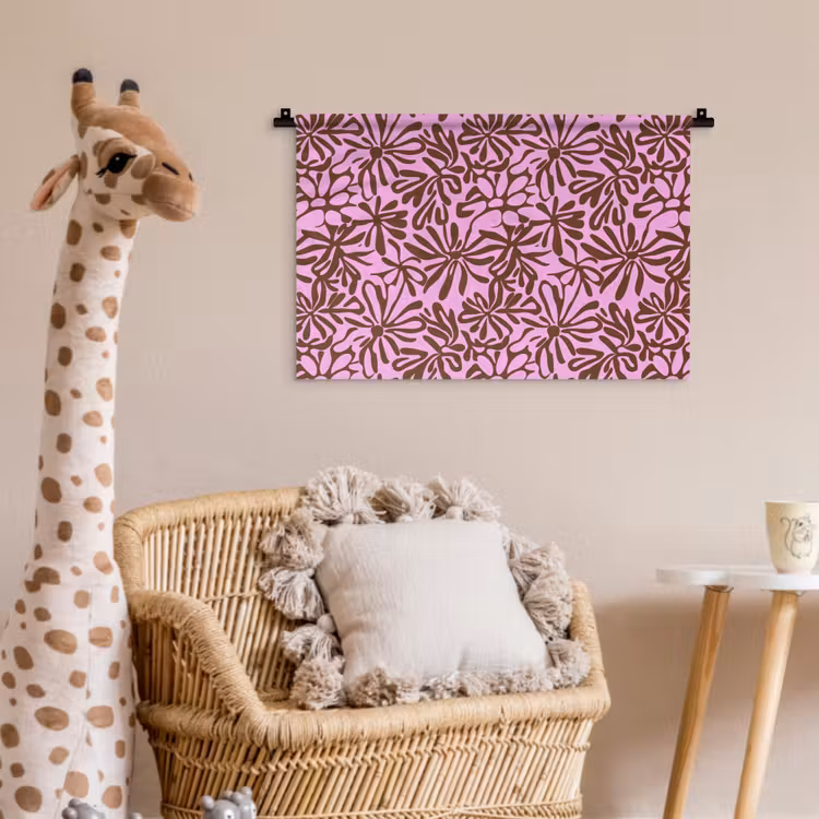 Wandkleed - Organisch - Patroon - Roze — 5