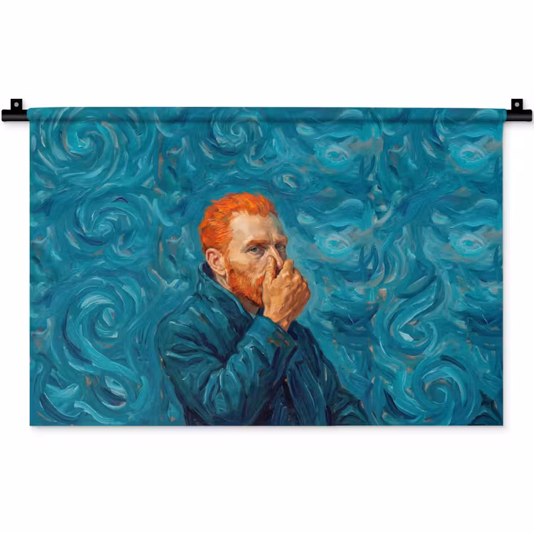 Wandkleed - Portret - Klassiek - Blauw — 1