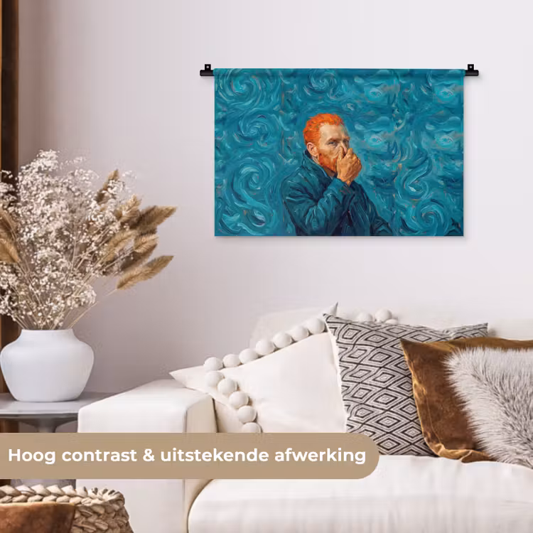 Wandkleed - Portret - Klassiek - Blauw — 4