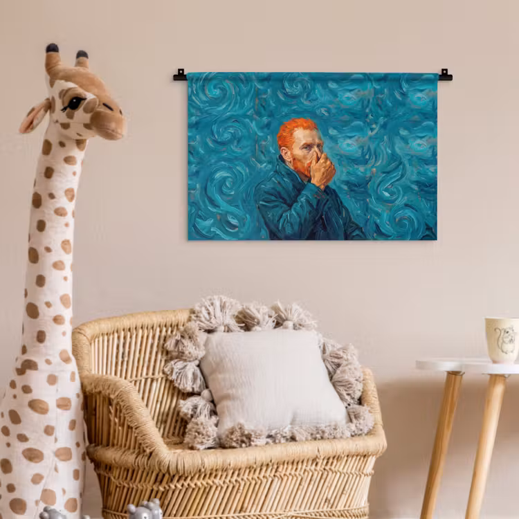 Wandkleed - Portret - Klassiek - Blauw — 5