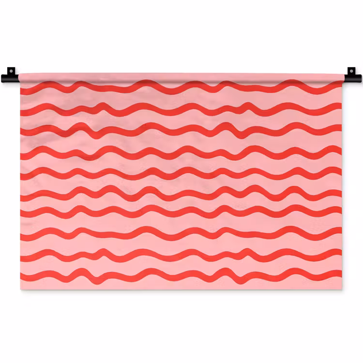 Wandkleed - Speels - Patroon - Rood — 1