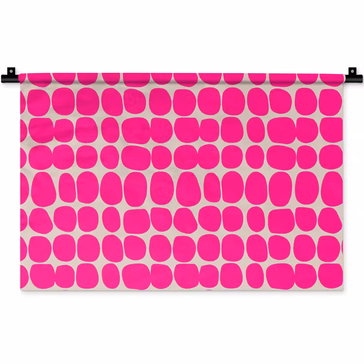 Wandkleed - Stippen - Patroon - Roze — 1