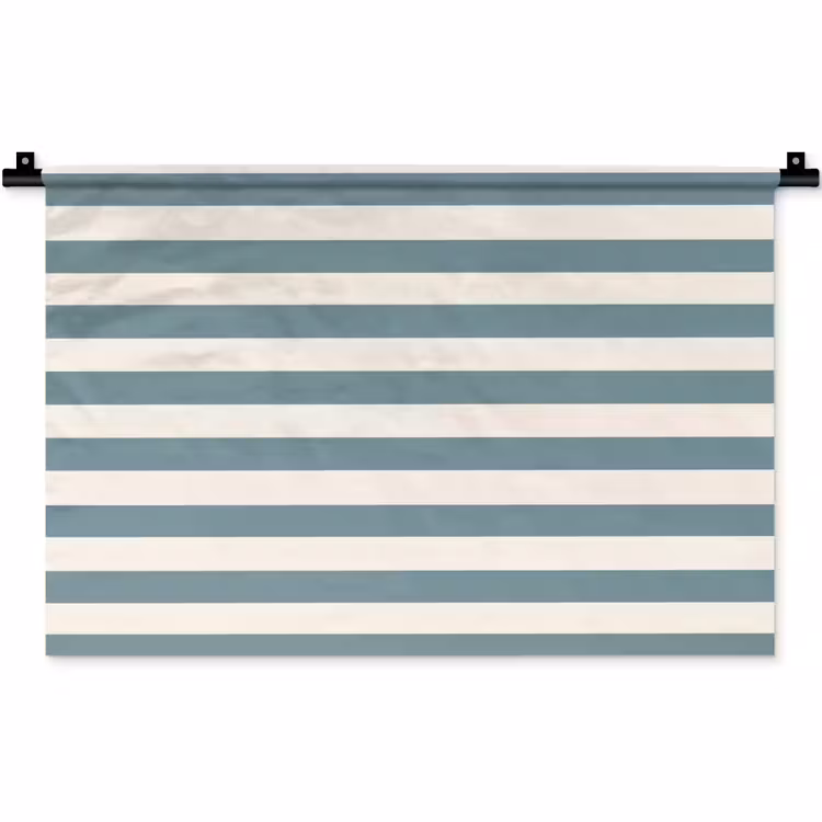 Wandkleed - Strepen - Modern - Blauw — 1