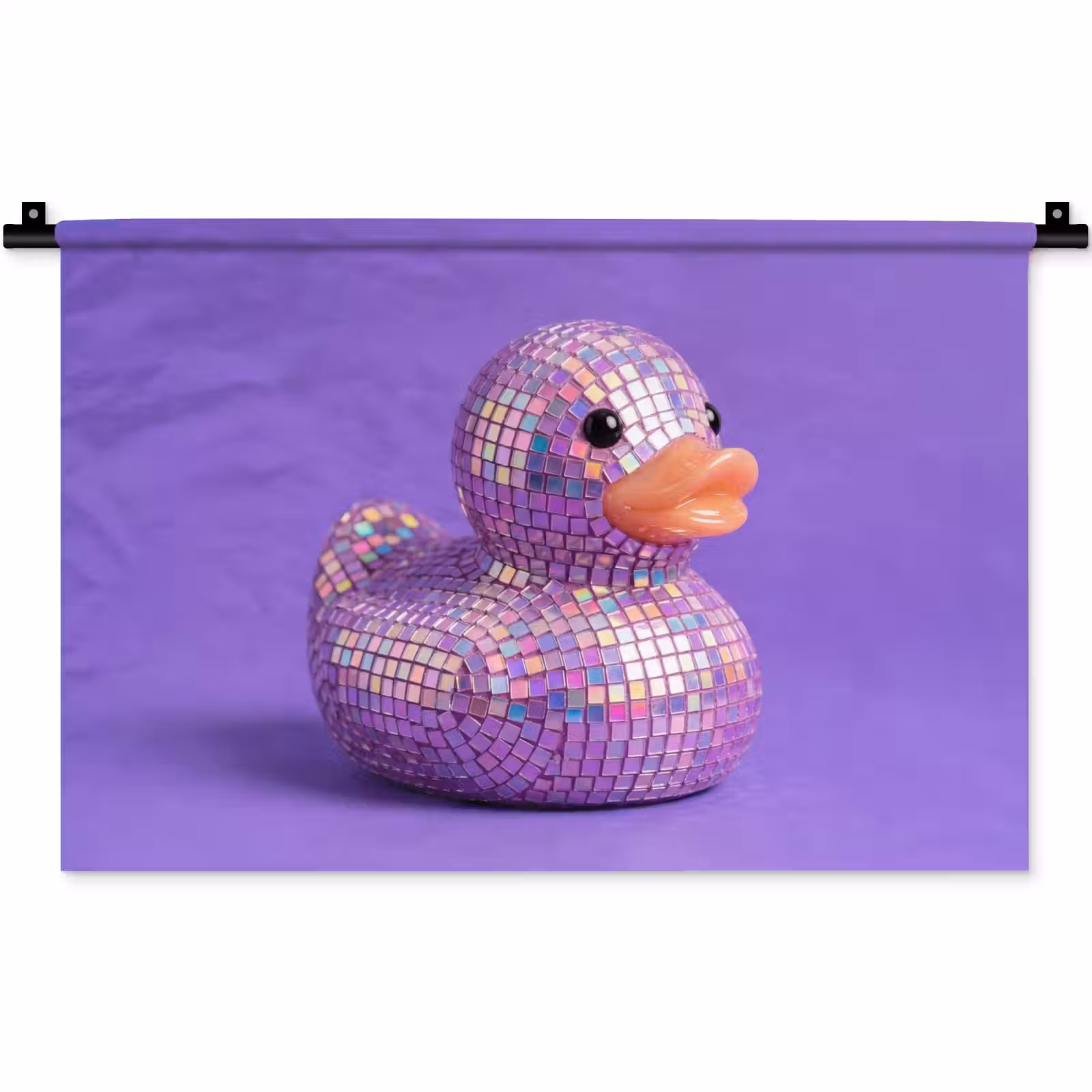 Wandkleed - Disco - Eend - Paars — 1