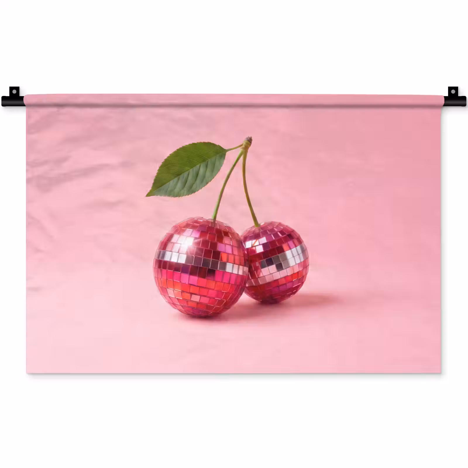 Wandkleed - Disco - Kersen - Roze — 1