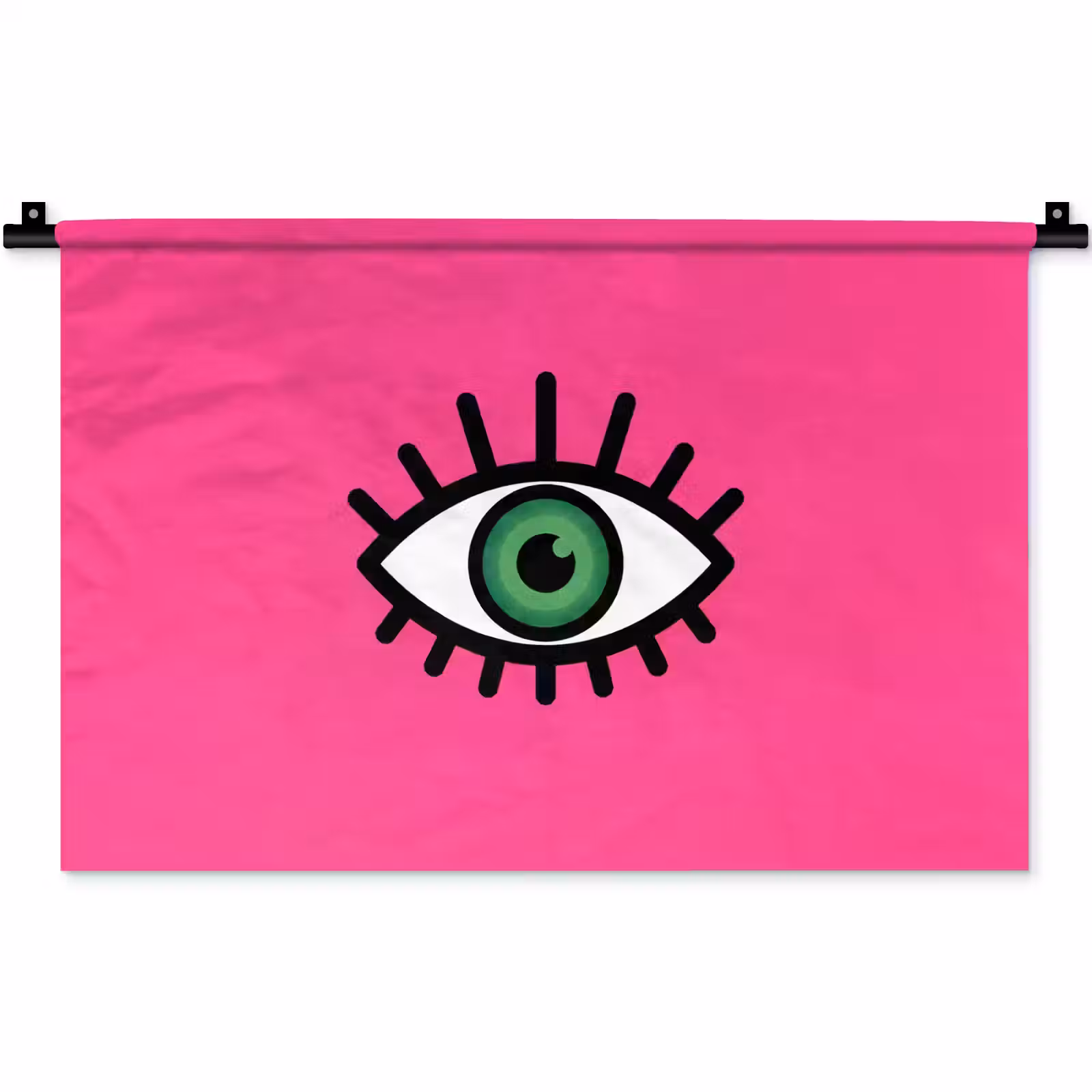Wandkleed - Minimalistisch - Oog - Roze — 1