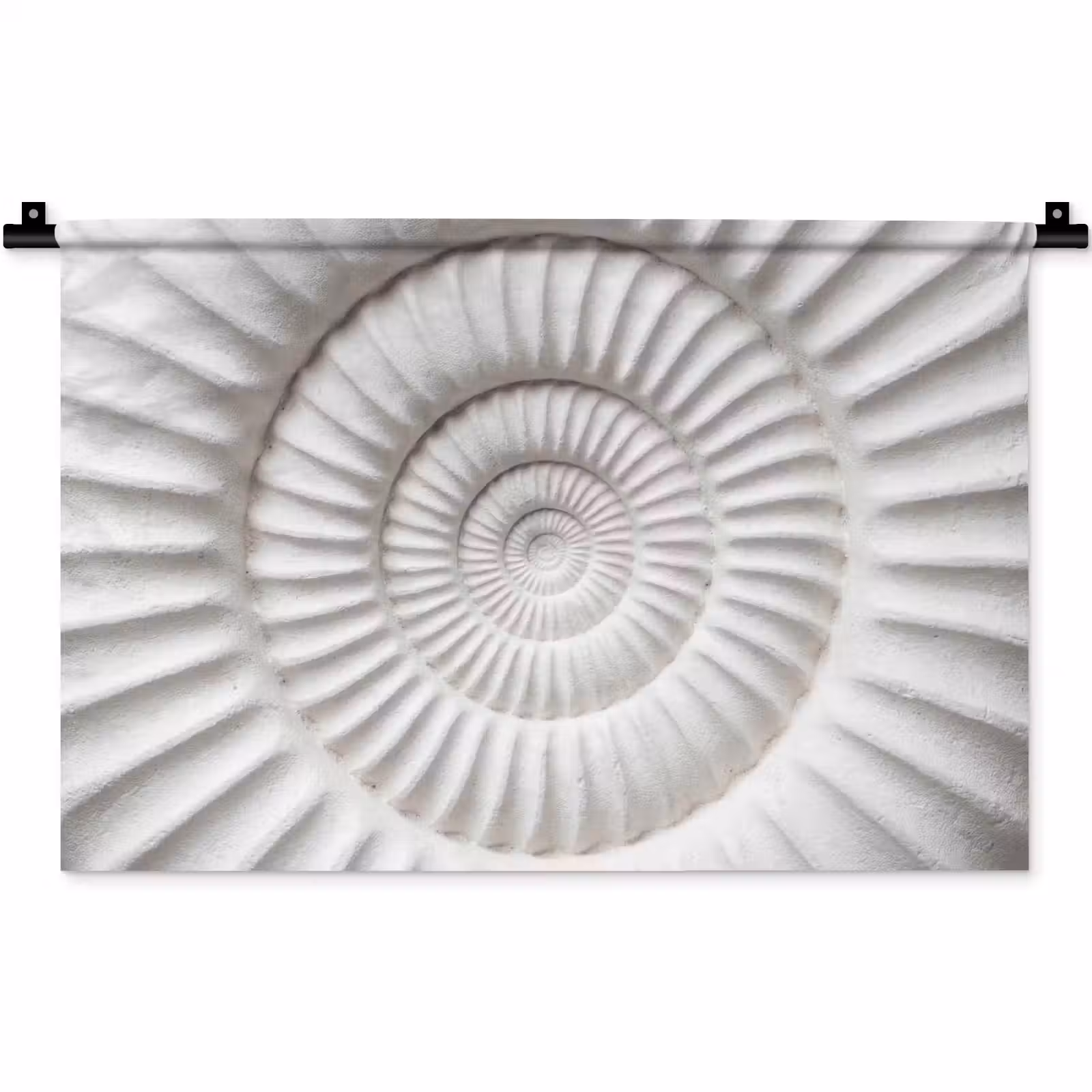 Wandkleed - Schelp - Spiraal - Wit — 1