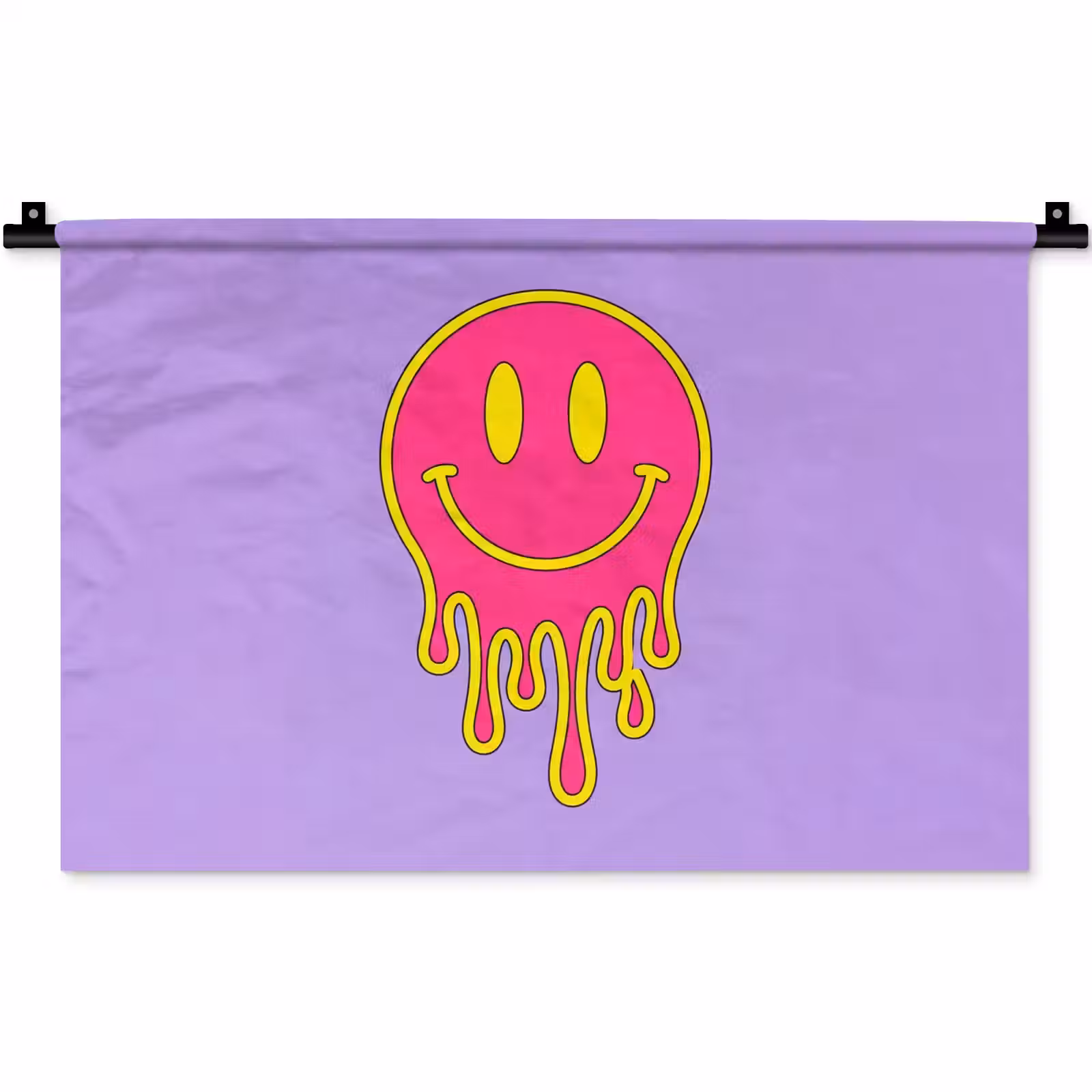 Wandkleed - Smiley - Drip - Neon — 1