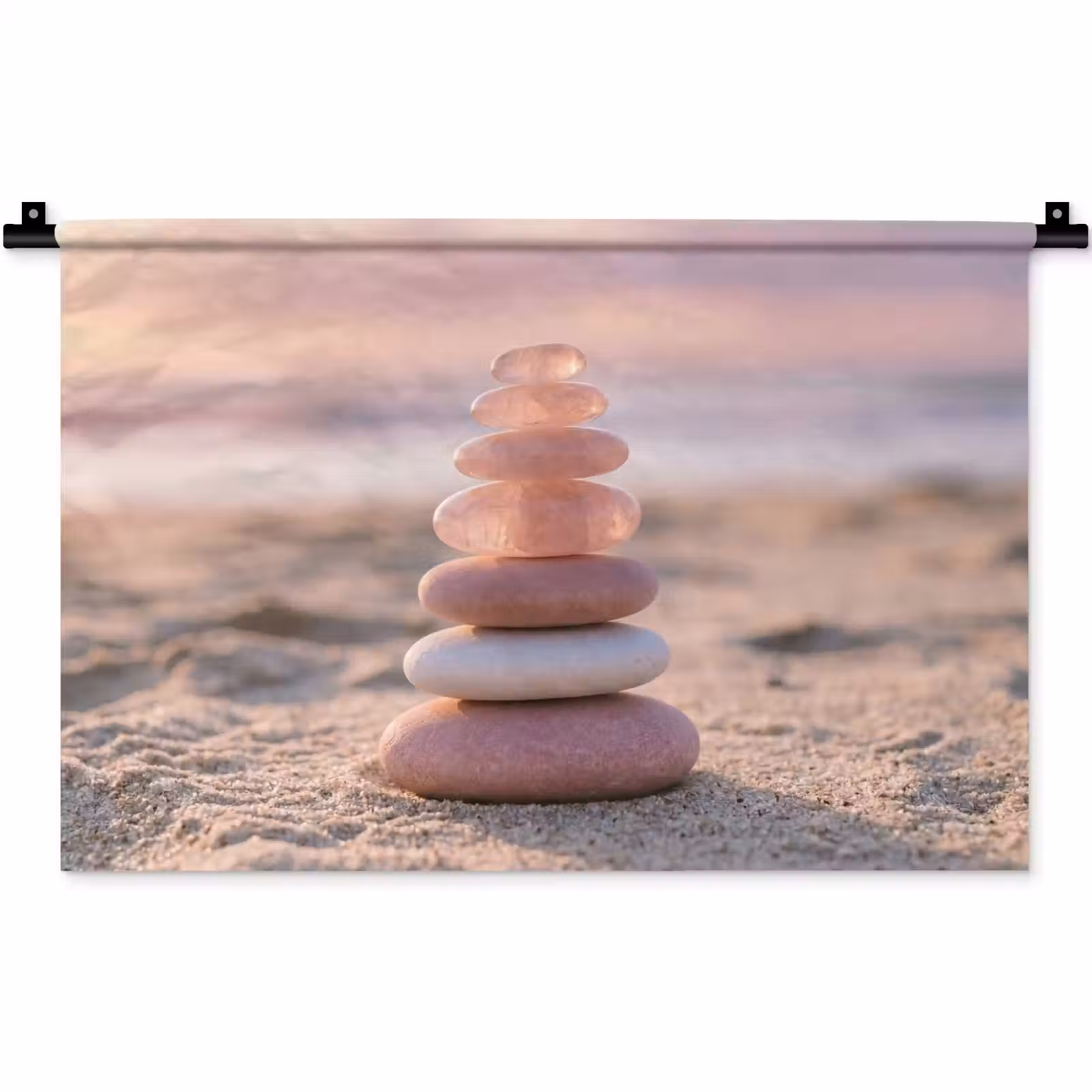 Wandkleed - Stenen - Zand - Roze — 1