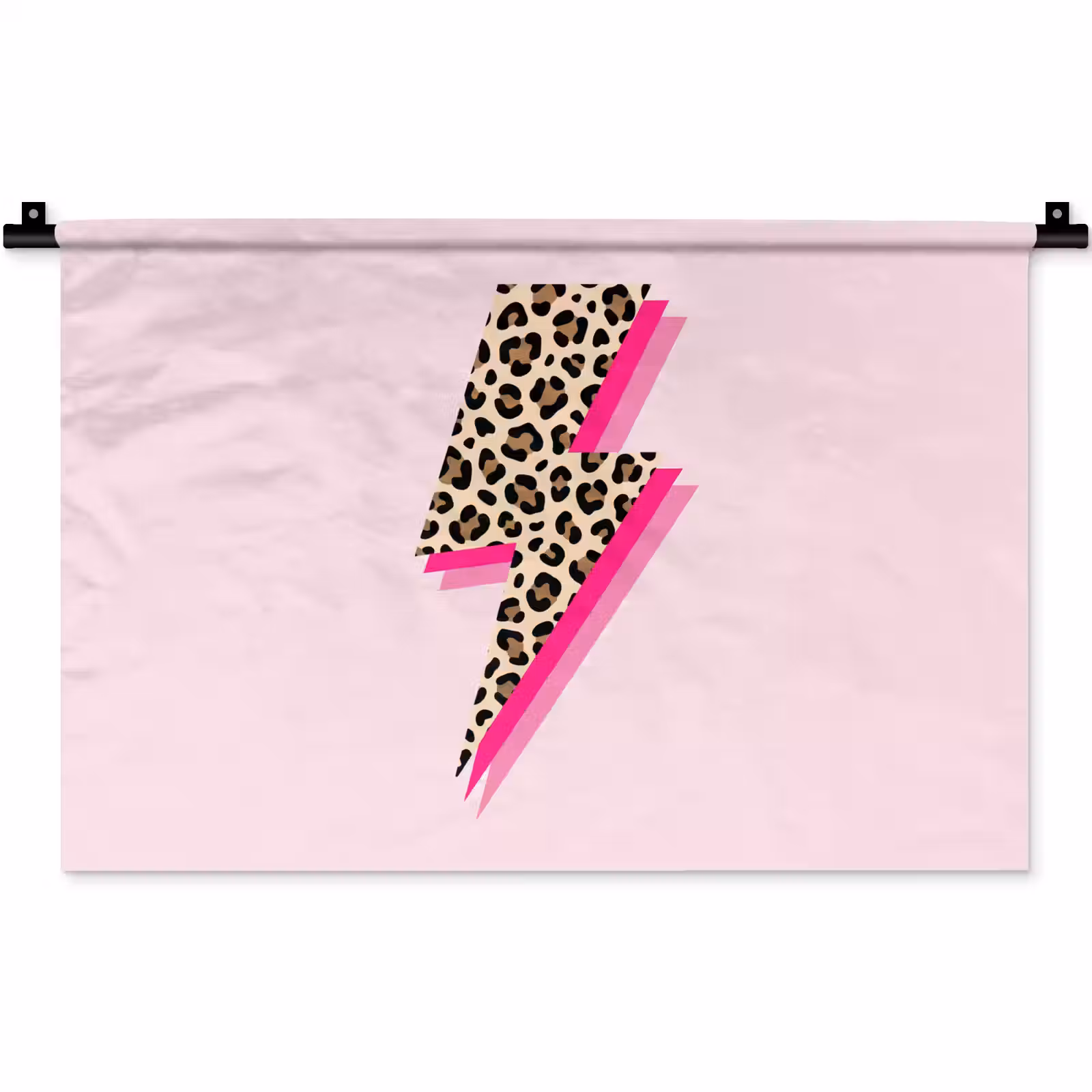 Wandkleed - Stippen - Roze - Bliksem — 1