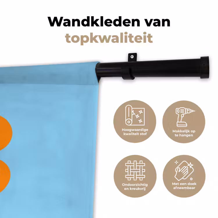 Wandkleed - Bloem - Smiley - Kleurrijk — 3