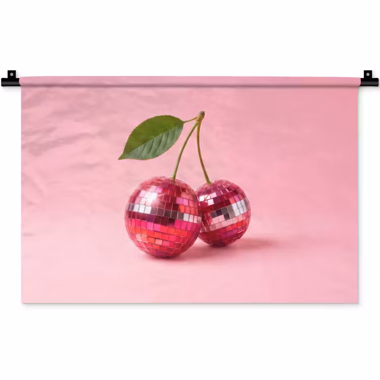 Wandkleed - Disco - Kersen - Roze — 1