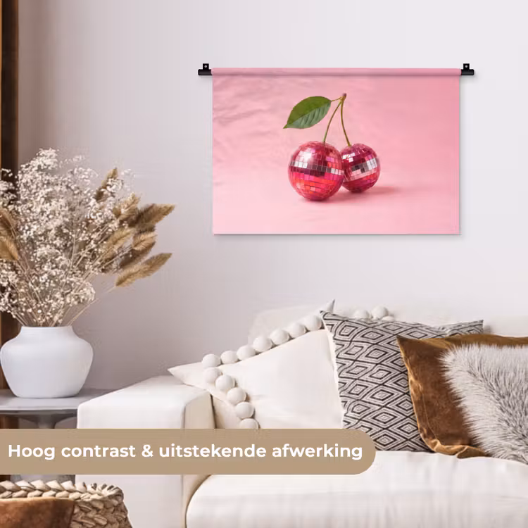 Wandkleed - Disco - Kersen - Roze — 4