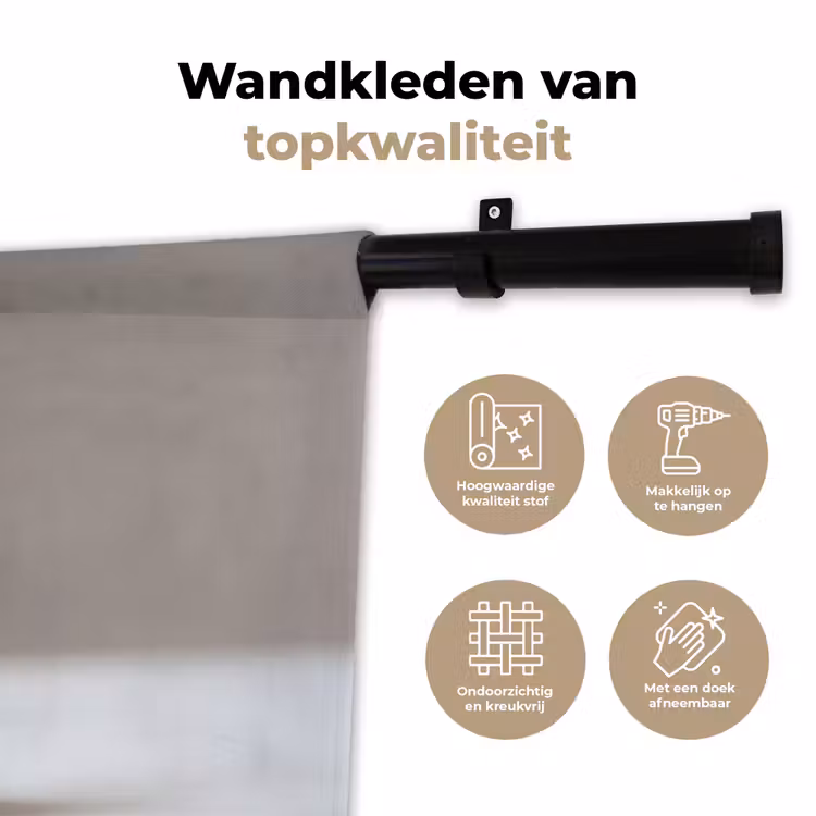 Wandkleed - Gestapelde - Stenen - Grijs — 3