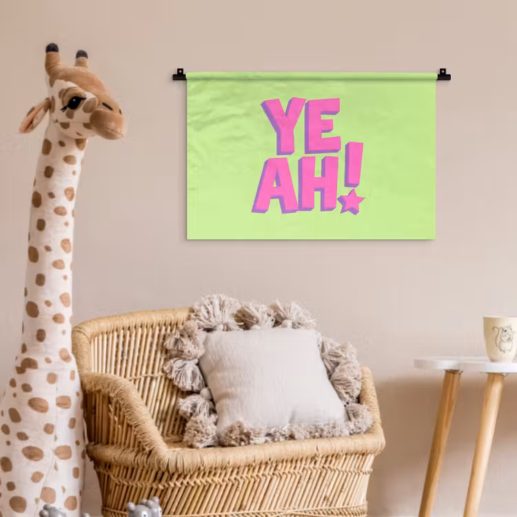 Wandkleed - Groen - Neon - Quote — 5