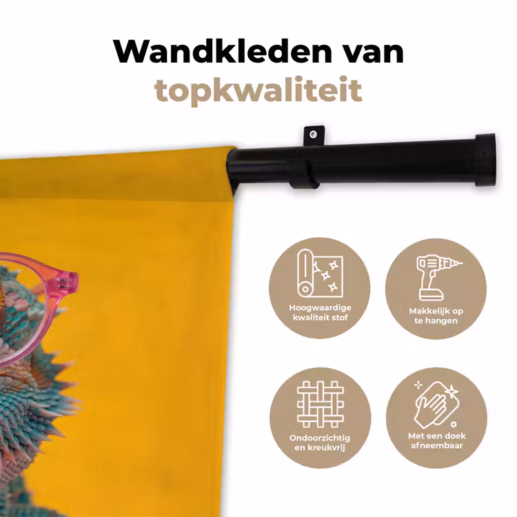 Wandkleed - Kameleon - Kauwgom - Kleurrijk — 3