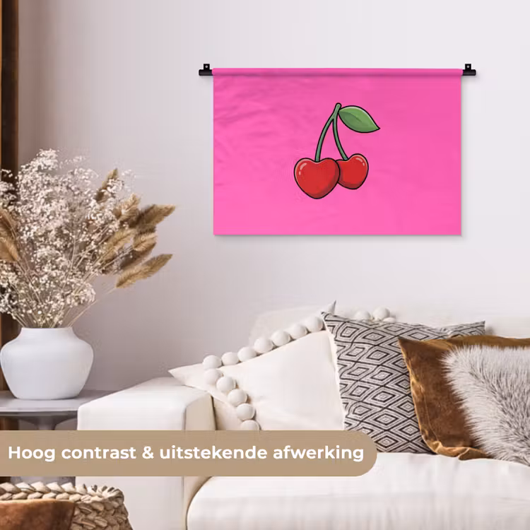 Wandkleed - Kers - Roze - Fruit — 4