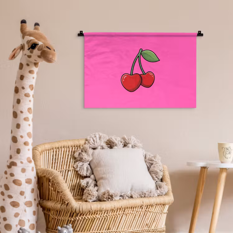 Wandkleed - Kers - Roze - Fruit — 5