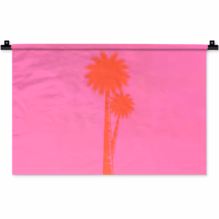 Wandkleed - Palmbomen - Modern - Roze — 1