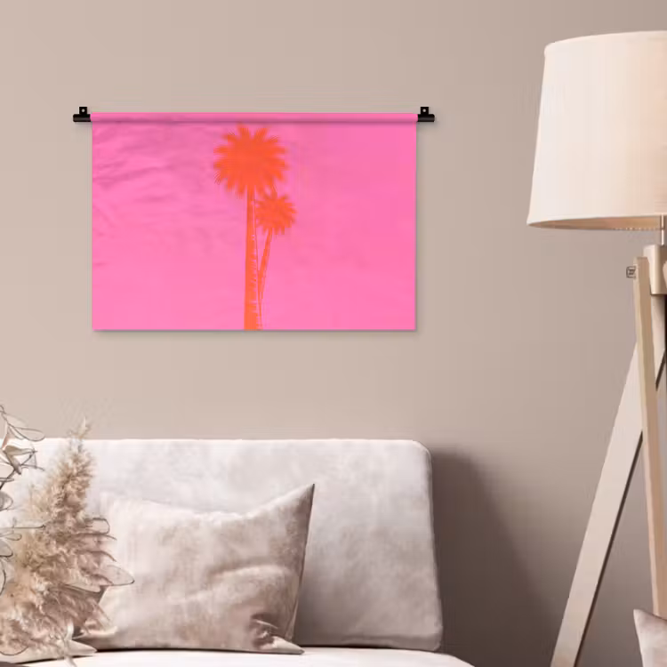 Wandkleed - Palmbomen - Modern - Roze — 2