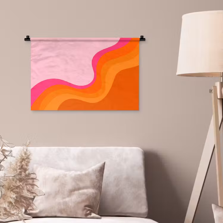 Wandkleed - Retro - Waves - Kleurrijk — 2