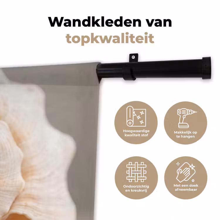 Wandkleed - Schelp - Detail - Beige — 3