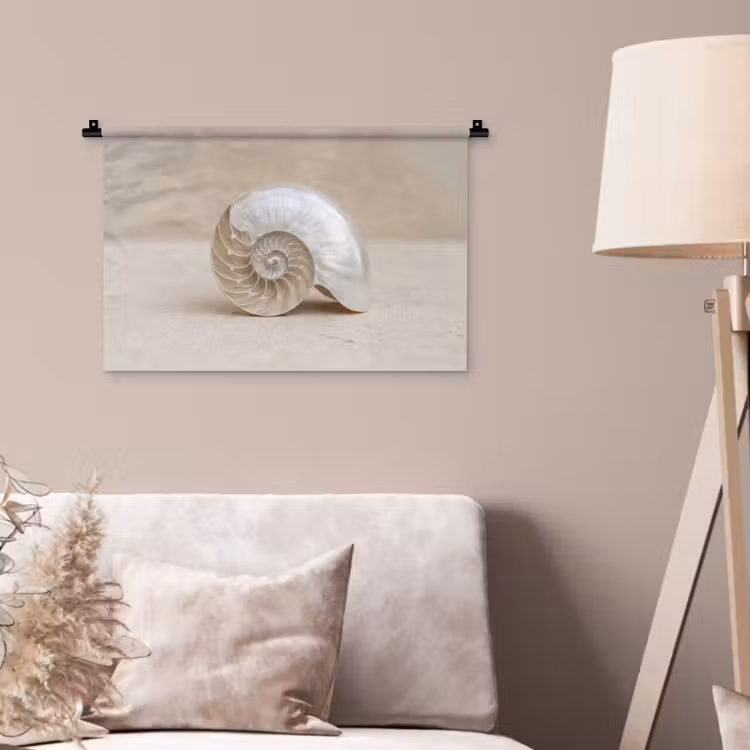 Wandkleed - Schelp - Spiraal - Beige — 2
