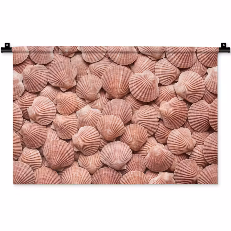 Wandkleed - Schelpen - Patroon - Roze — 1