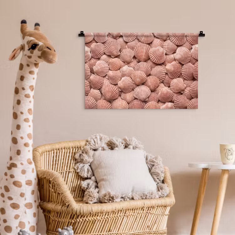 Wandkleed - Schelpen - Patroon - Roze — 5