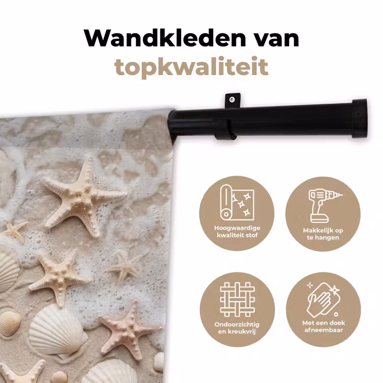 Wandkleed - Schelpen - Zeesterren - Strand — 3