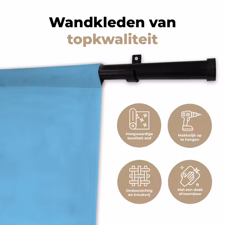 Wandkleed - Smiley - Blauw - Bliksem — 3