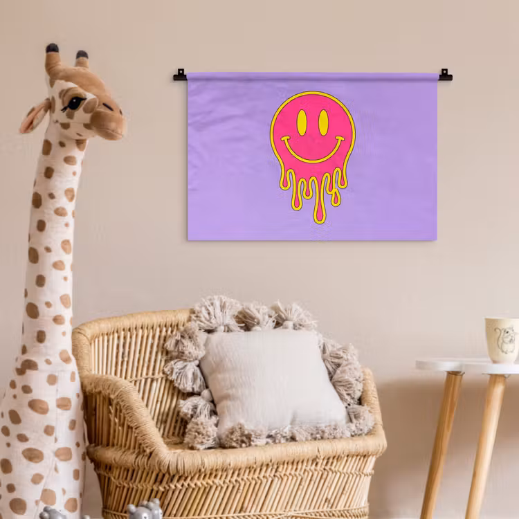 Wandkleed - Smiley - Drip - Neon — 5