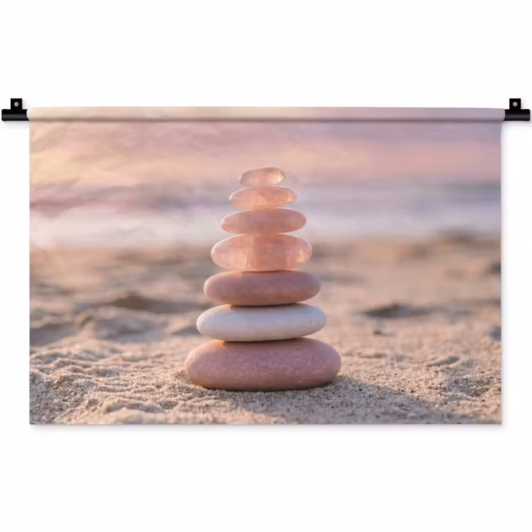 Wandkleed - Stenen - Zand - Roze — 1
