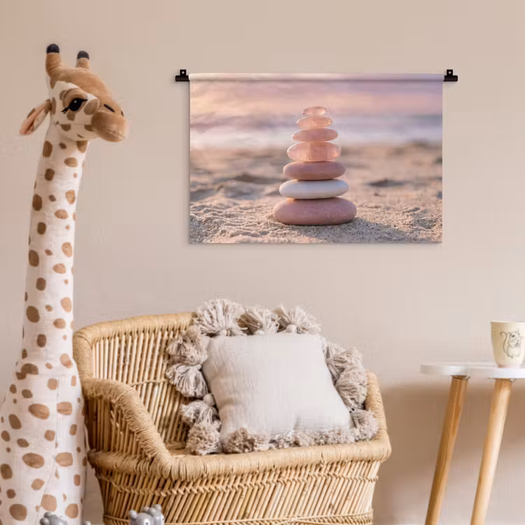 Wandkleed - Stenen - Zand - Roze — 5
