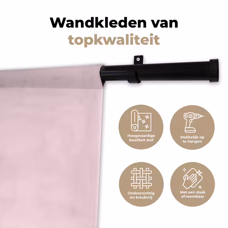 Wandkleed - Stippen - Roze - Bliksem — 3