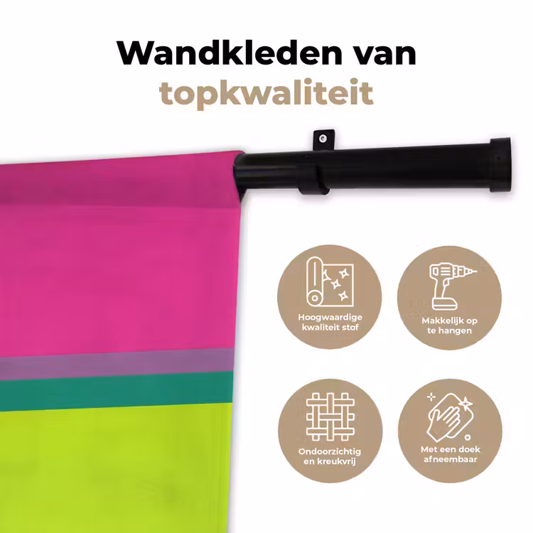 Wandkleed - Strepen - Modern - Kleurrijk — 3