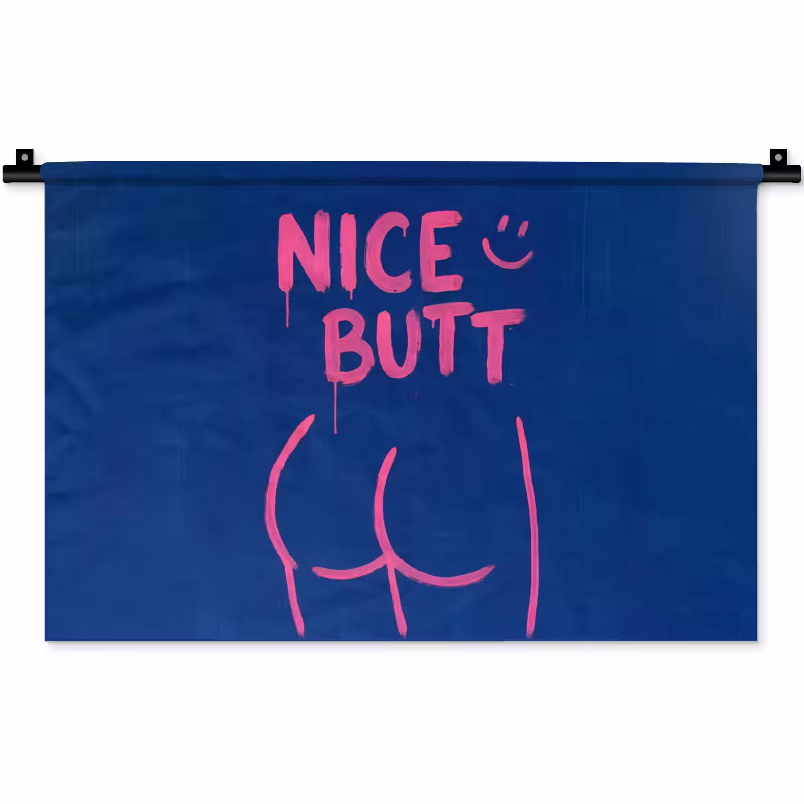 Wandkleed - Brutaal - Grappig - Blauw — 1