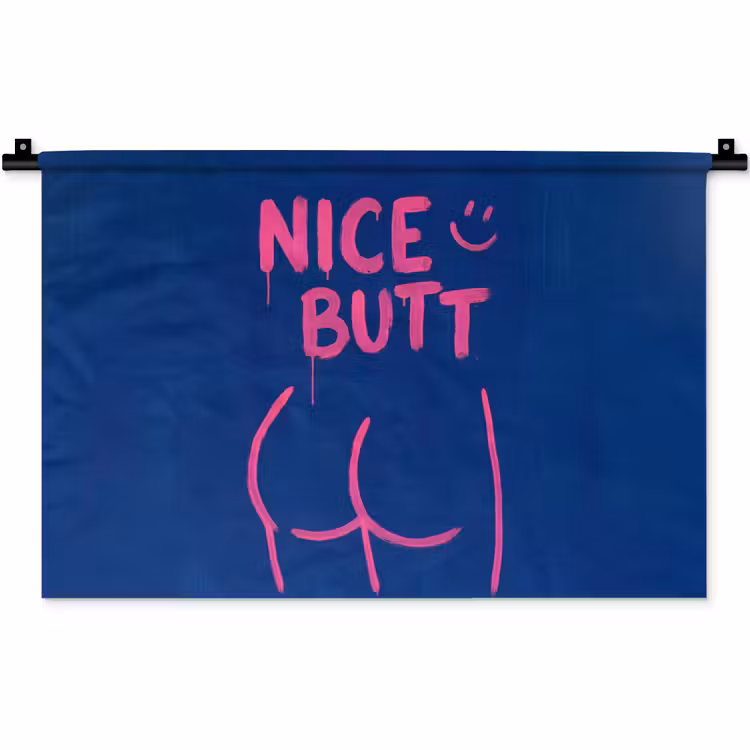 Wandkleed - Brutaal - Grappig - Blauw — 1