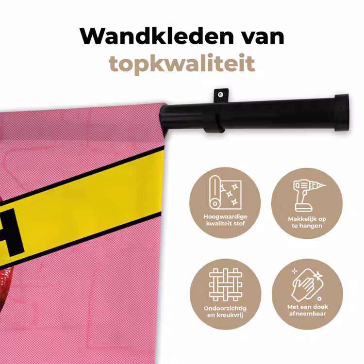Wandkleed - Lippen - Tekst - Kleurrijk — 3