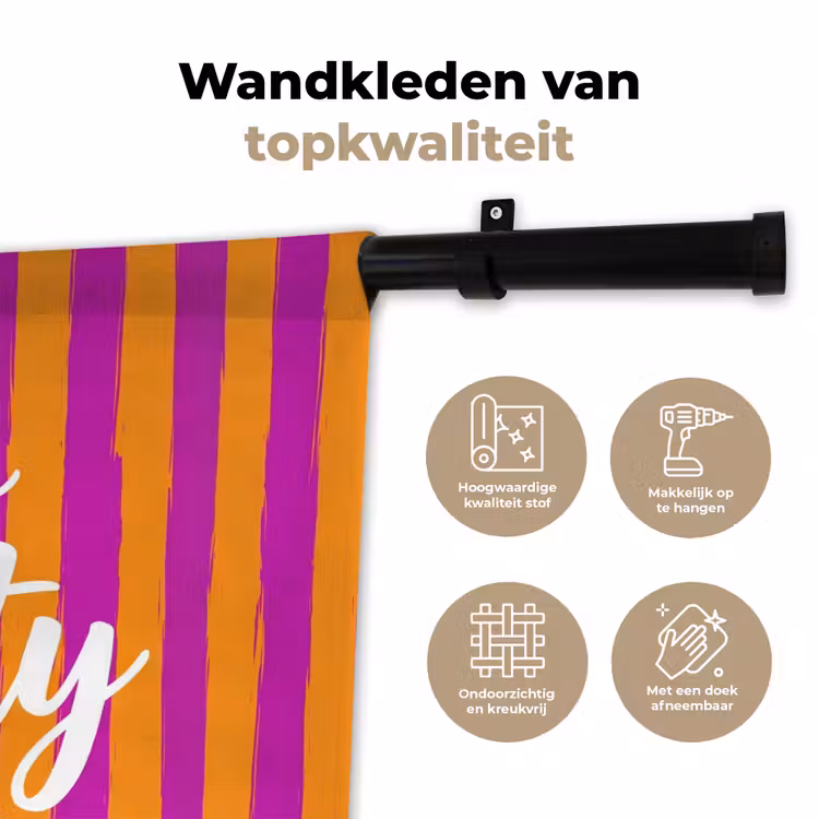 Wandkleed - Modern - Hello - Oranje — 3