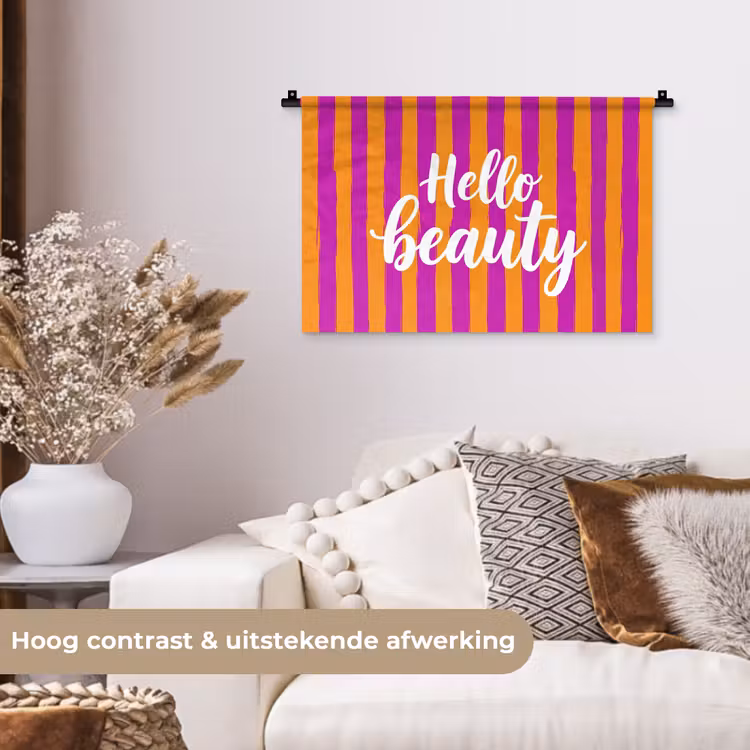 Wandkleed - Modern - Hello - Oranje — 4