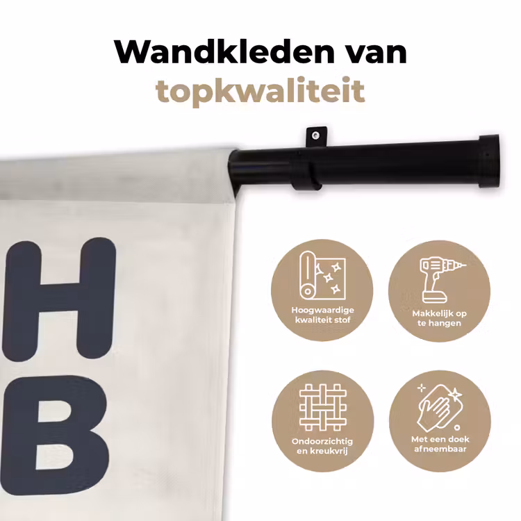 Wandkleed - Quote - Grijs - Wit — 3