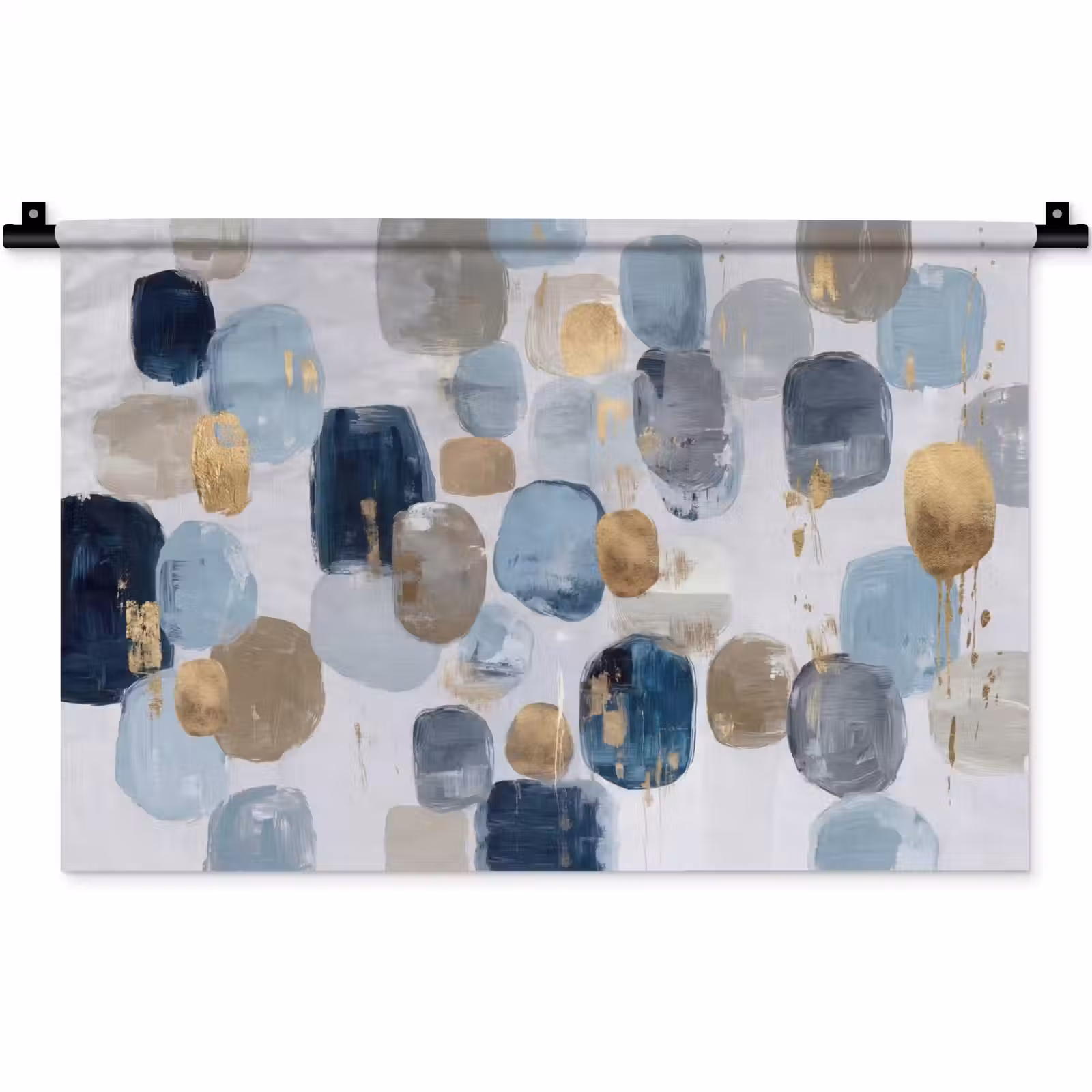 Wandkleed - Abstract - Goud - Vormen — 1