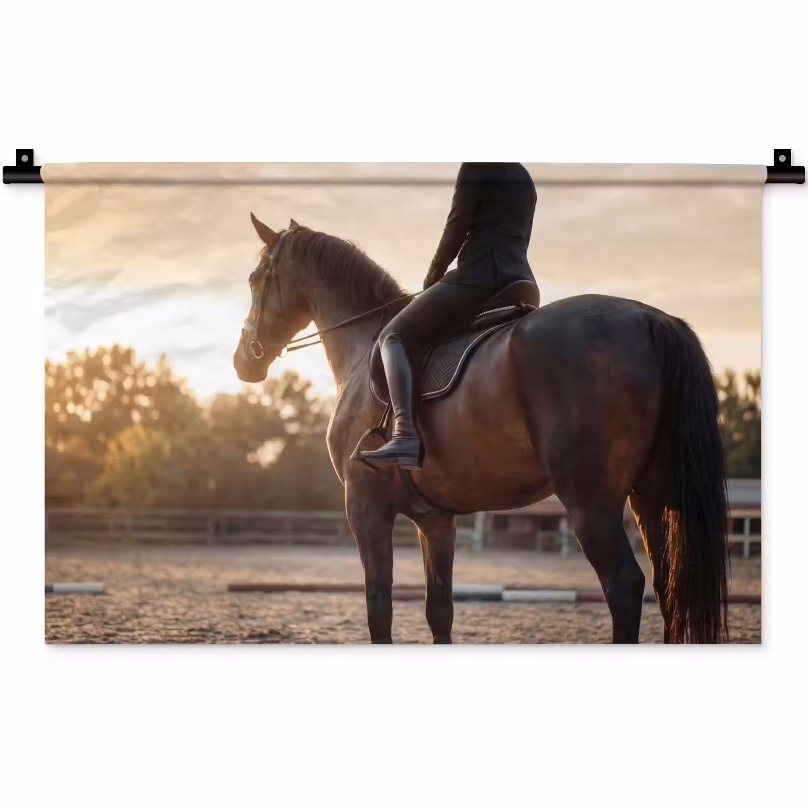 Wandkleed - Harmonie - Ruiter - Zon — 1