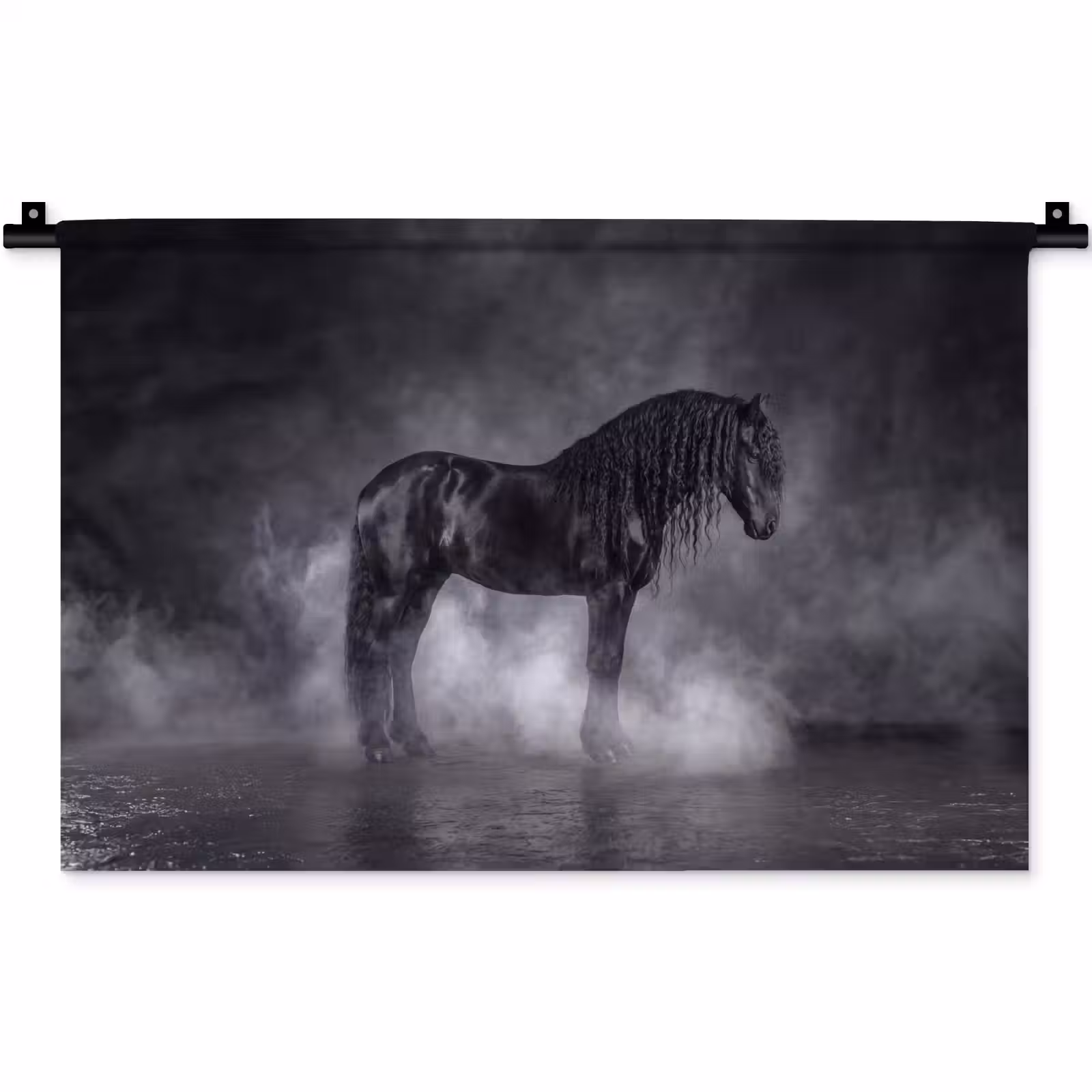 Wandkleed - Paard - Magisch - Zwart — 1