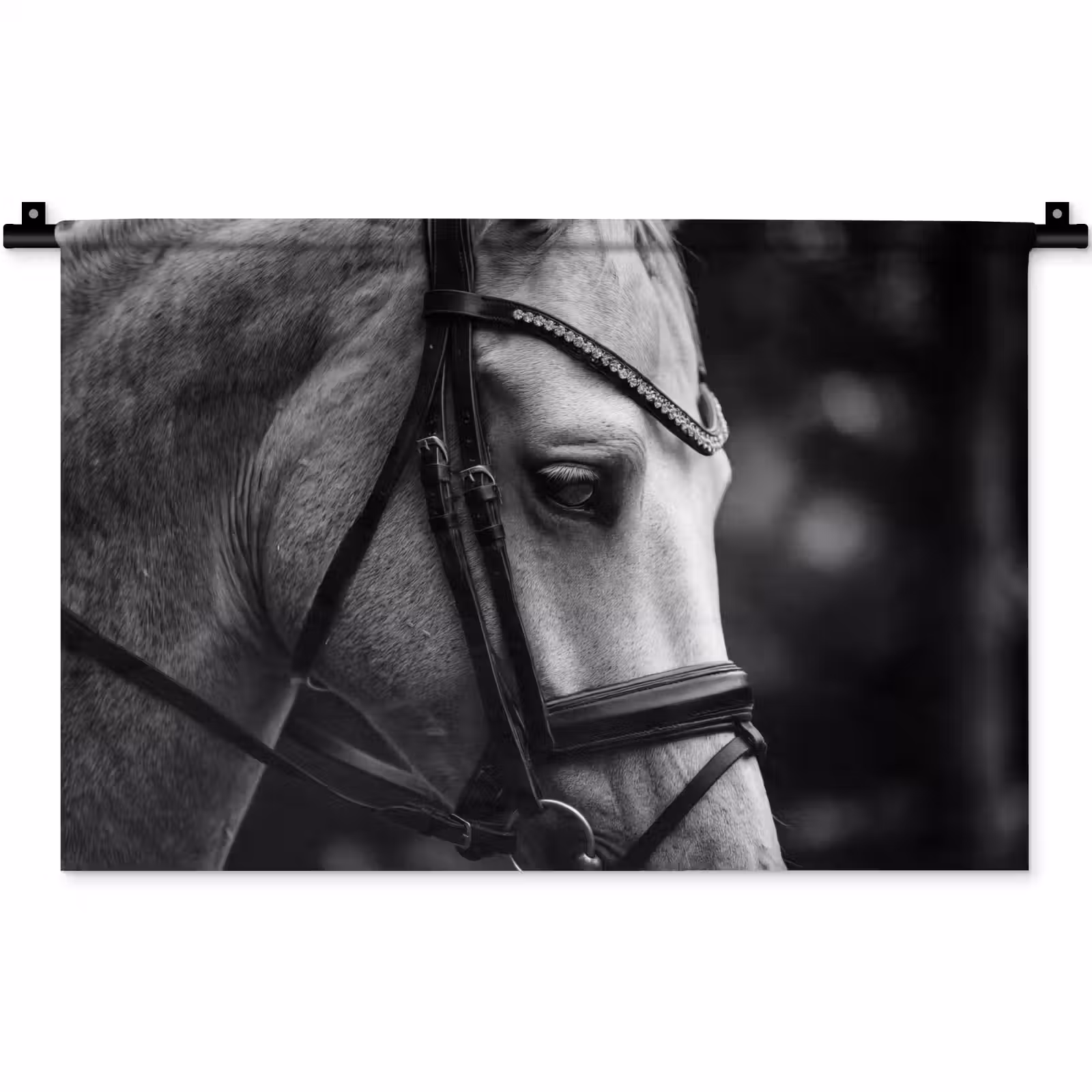 Wandkleed - Paard - Schimmel - Portret — 1