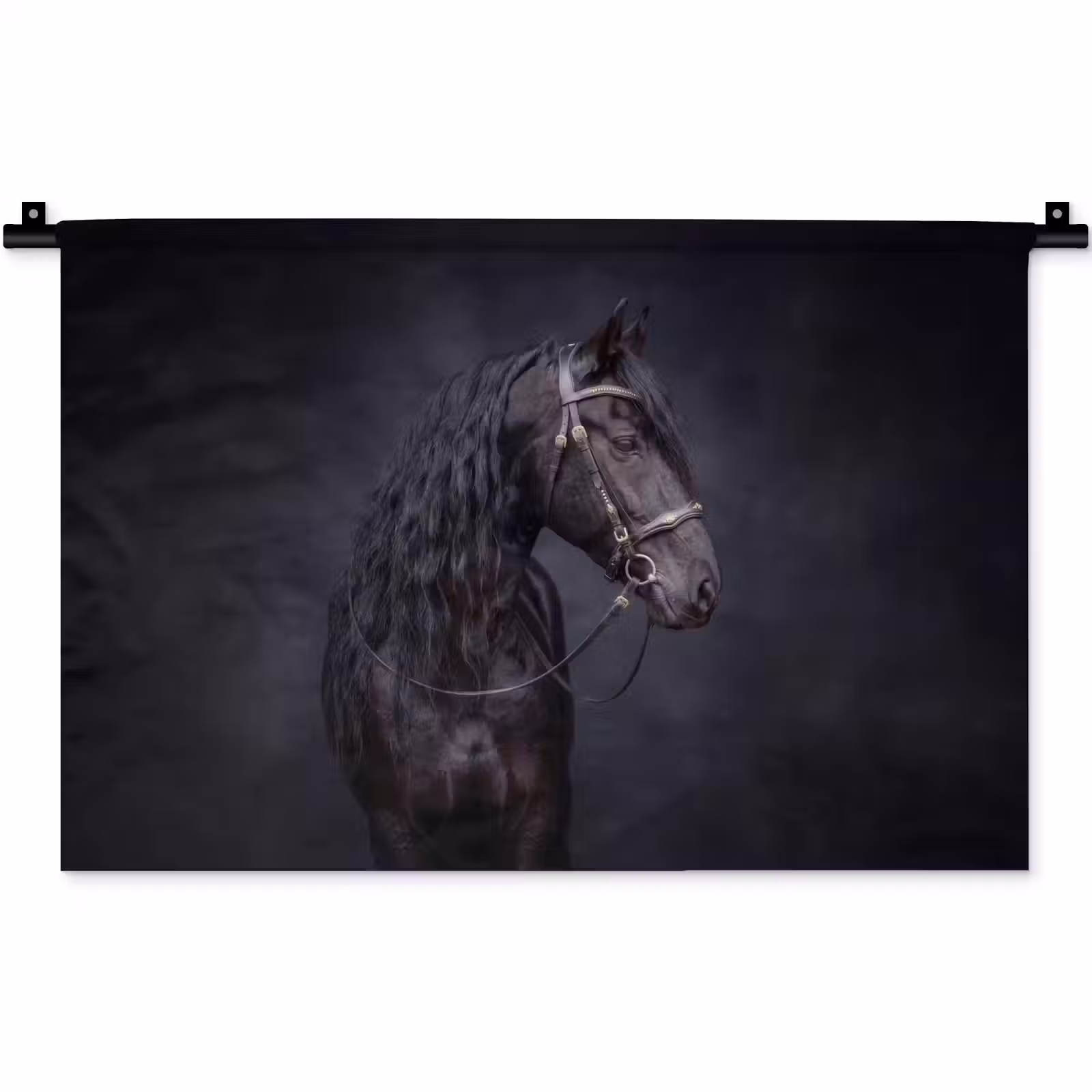 Wandkleed - Portret - Paard - Donker — 1