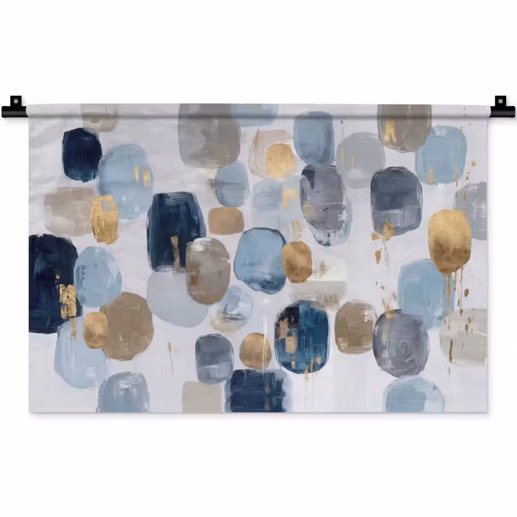 Wandkleed - Abstract - Goud - Vormen — 1